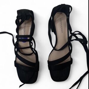 Cynthia Rowley Black Strappy Heels